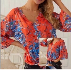 🧡💙NWOT Orange Top💙🧡 SMALL